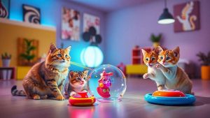 Brinquedos Interativos para Estimulação de Gatos Divertidos